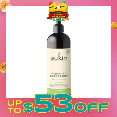 SUKIN Lime & Coconut Hydrating Body Lotion 500ml
