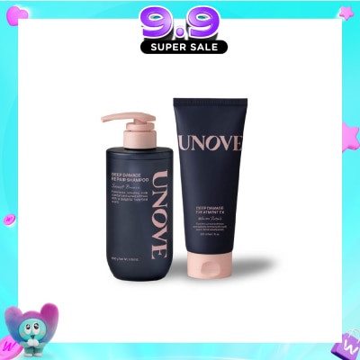 UNOVE - Deep Damage Hair Treatment Warm Petal Bundle Set 1s image