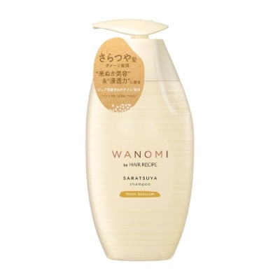 HAIR RECIPE WANOMI Saratsuya Shampoo Fresh Blossom (For Treating UV-Damaged & Dry Hair) 350ml