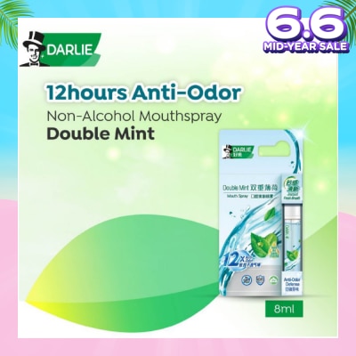 DARLIE Non-Alcohol Mouthspray Double Mint (Instant Fresh Breath + Removes 99.9% Bacteria) 8ml
