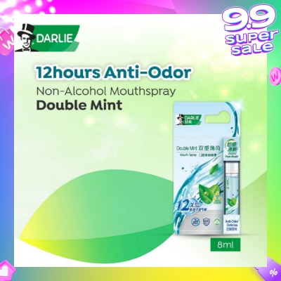 DARLIE Non-Alcohol Mouthspray Double Mint (Instant Fresh Breath + Removes 99.9% Bacteria) 8ml