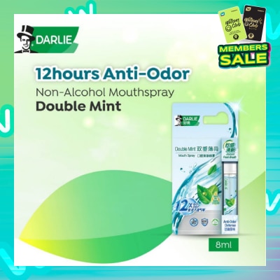 DARLIE Non-Alcohol Mouthspray Double Mint (Instant Fresh Breath + Removes 99.9% Bacteria) 8ml