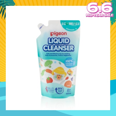 PIGEON Liquid Cleanser 100% Food Grade Ingredients Refill (0+ Month) 650ml