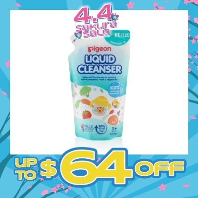 PIGEON - Liquid Cleanser 100% Food Grade Ingredients Refill (0+ Month) 650ml