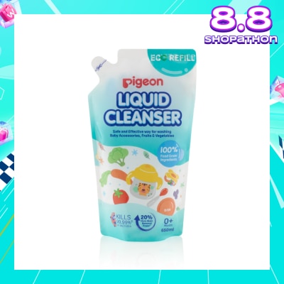 PIGEON Liquid Cleanser 100% Food Grade Ingredients Refill (0+ Month) 650ml