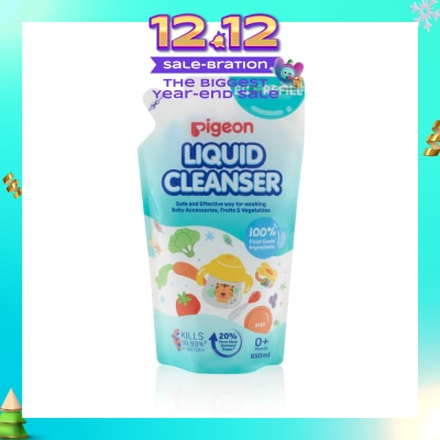 PIGEON Liquid Cleanser 100% Food Grade Ingredients Refill (0+ Month) 650ml