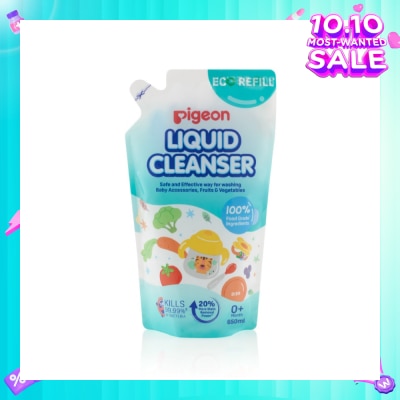 PIGEON Liquid Cleanser 100% Food Grade Ingredients Refill (0+ Month) 650ml