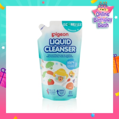 PIGEON Liquid Cleanser 100% Food Grade Ingredients Refill (0+ Month) 650ml