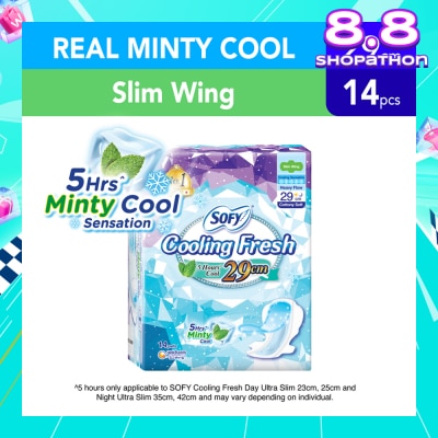 SOFY Cooling Fresh Night Slim Wing 29cm 14s