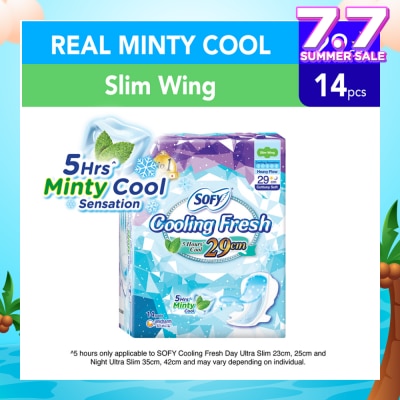 SOFY Cooling Fresh Night Slim Wing 29cm 14s