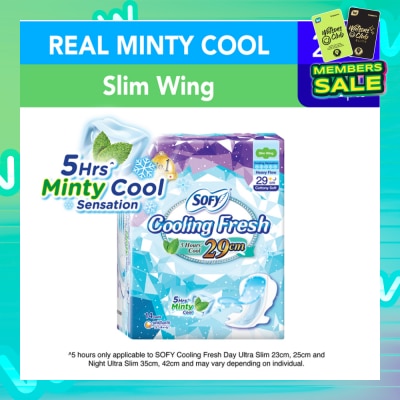 SOFY Cooling Fresh Night Slim Wing 29cm 14s