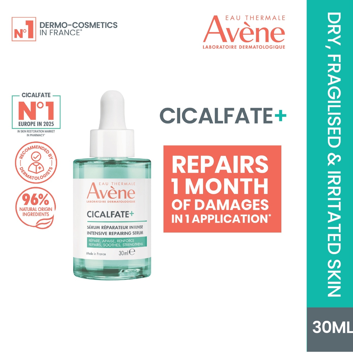 Cicalfate+ Intensive Repairing Serum 30ml image