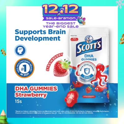 SCOTT'S DHA STRAWBERRY ZIPPER 15S (Expiry: Jul`2026)