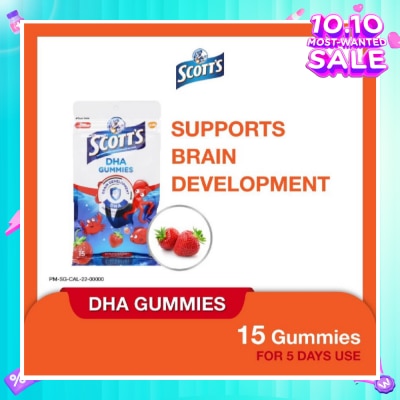 SCOTT'S DHA Gummies Strawberry (Re-Sealable) 15s (Expiry: Dec`2025)