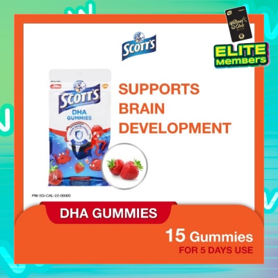 SCOTT'S DHA Gummies Strawberry (Re-Sealable) 15s (Expiry: Dec`2025)