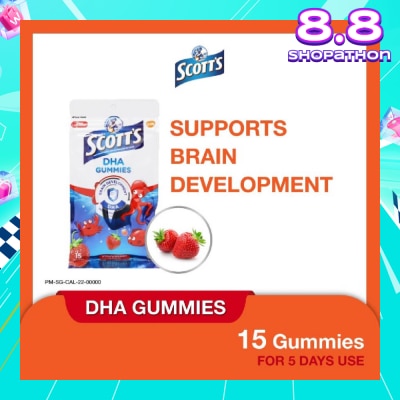 SCOTT'S DHA Gummies Strawberry (Re-Sealable) 15s (Expiry: Dec`2025)