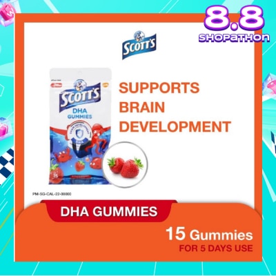 SCOTT'S DHA Gummies Strawberry (Re-Sealable) 15s (Expiry: Dec`2025)