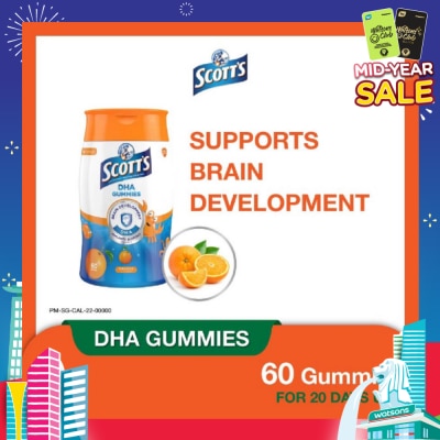 SCOTT'S DHA Gummies Orange 60 Gummies