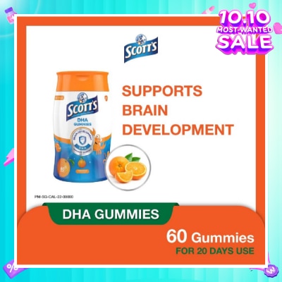 SCOTT'S DHA Gummies Orange 60 Gummies (Expiry: Mar`2026)