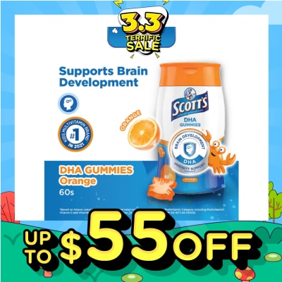 SCOTT'S DHA Gummies Orange 60 Gummies (Expiry: Mar`2026)