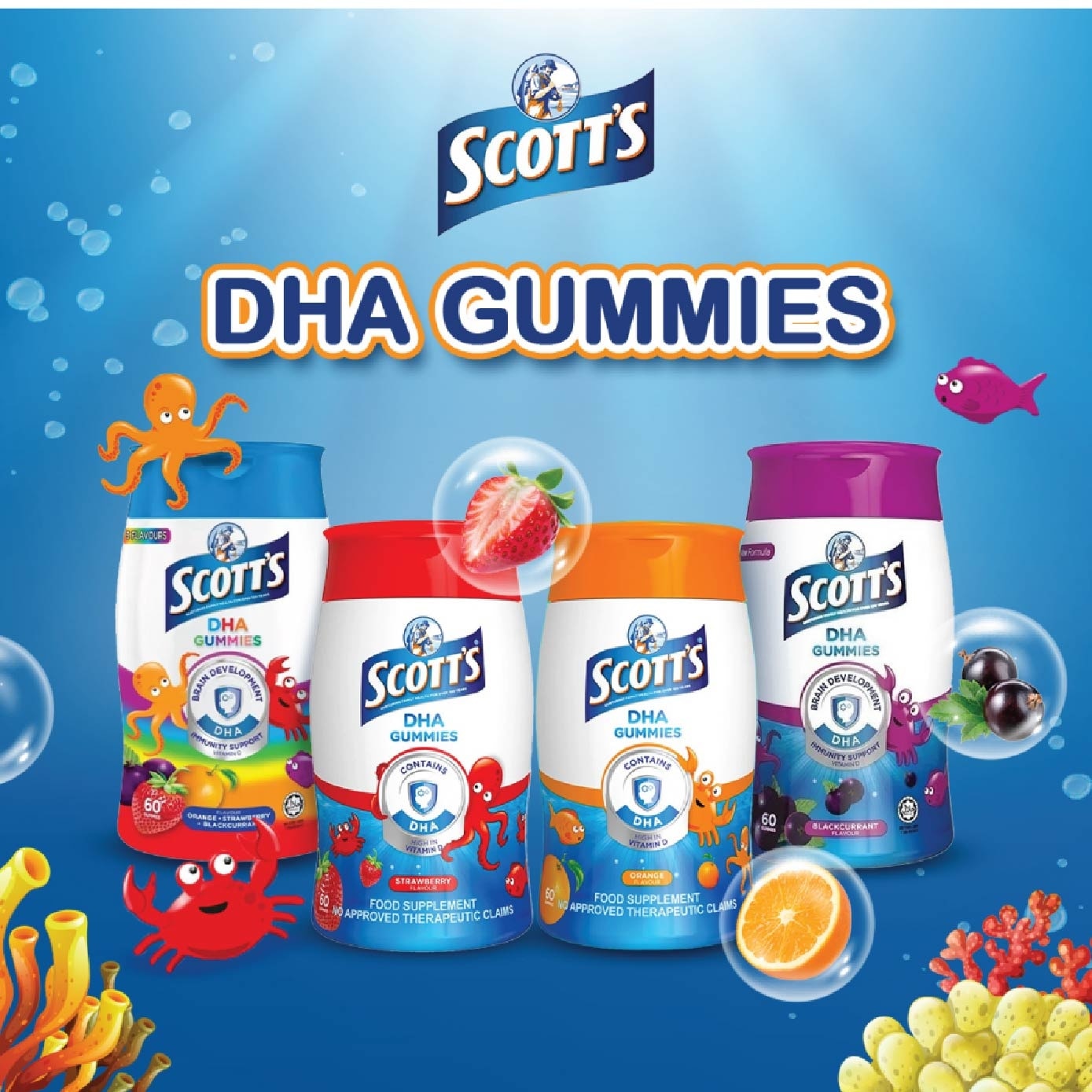 DHA Gummies Strawberry 60 Gummies