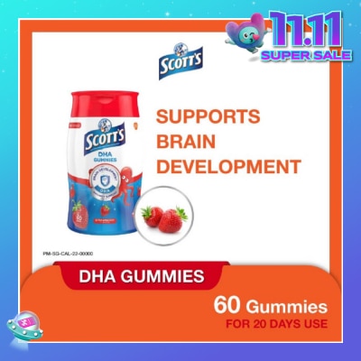 SCOTT'S DHA Gummies Strawberry 60 Gummies
