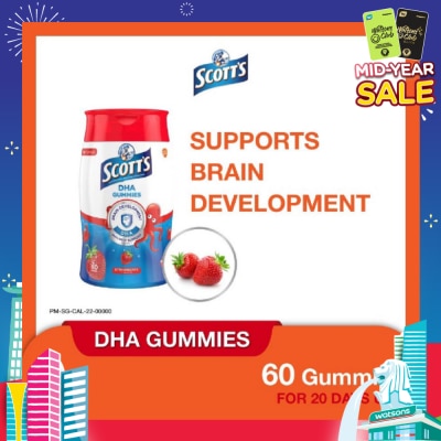 SCOTT'S DHA Gummies Strawberry 60 Gummies