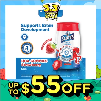 SCOTT'S DHA Gummies Strawberry 60 Gummies