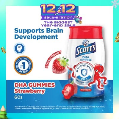 SCOTT'S DHA Gummies Strawberry 60 Gummies