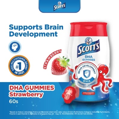 SCOTT'S DHA Gummies Strawberry 60 Gummies
