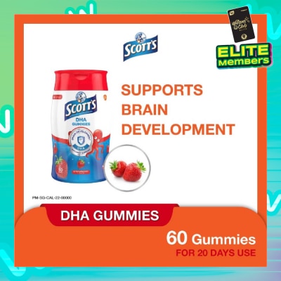 SCOTT'S DHA Gummies Strawberry 60 Gummies