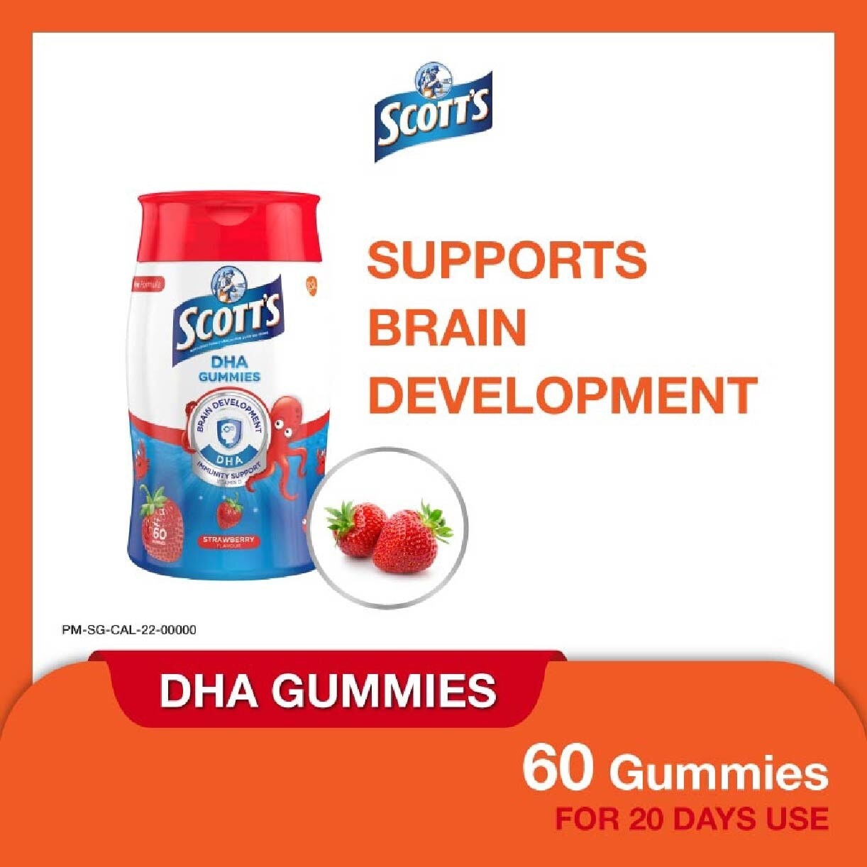 DHA Gummies Strawberry 60 Gummies