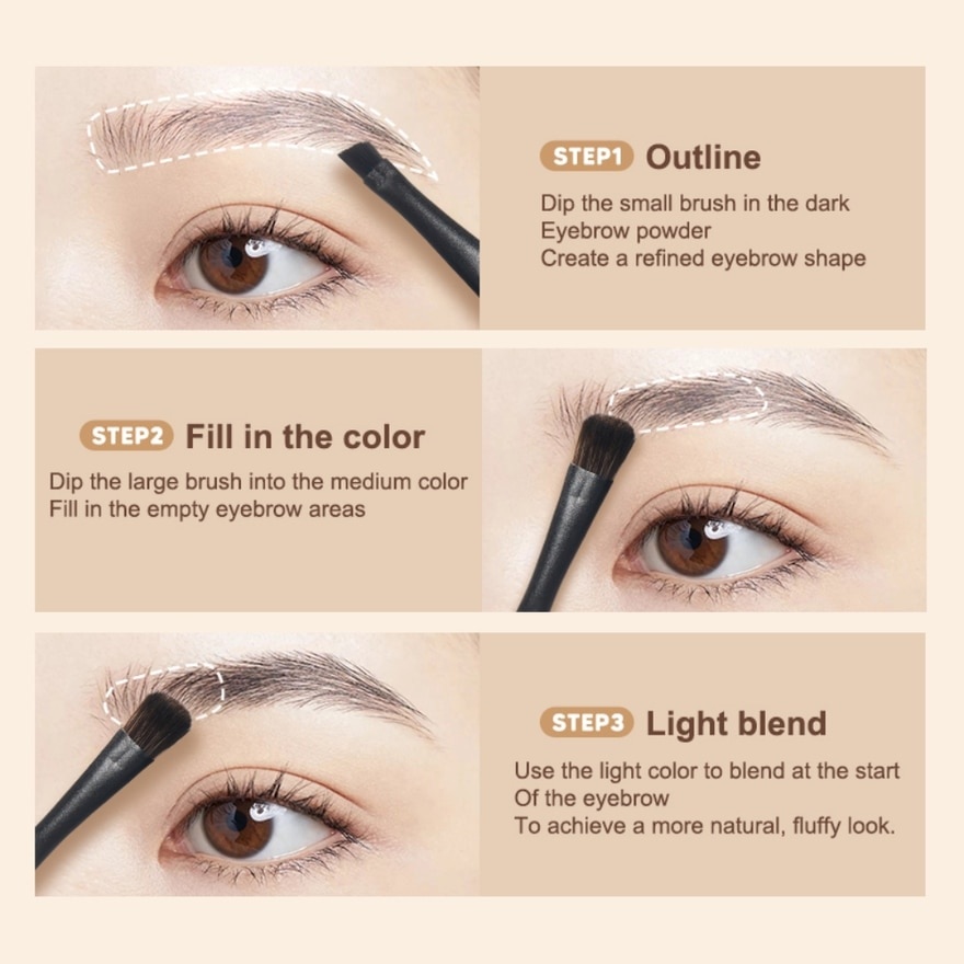 Modeling 3-Color Eyebrow Powder 02 1s