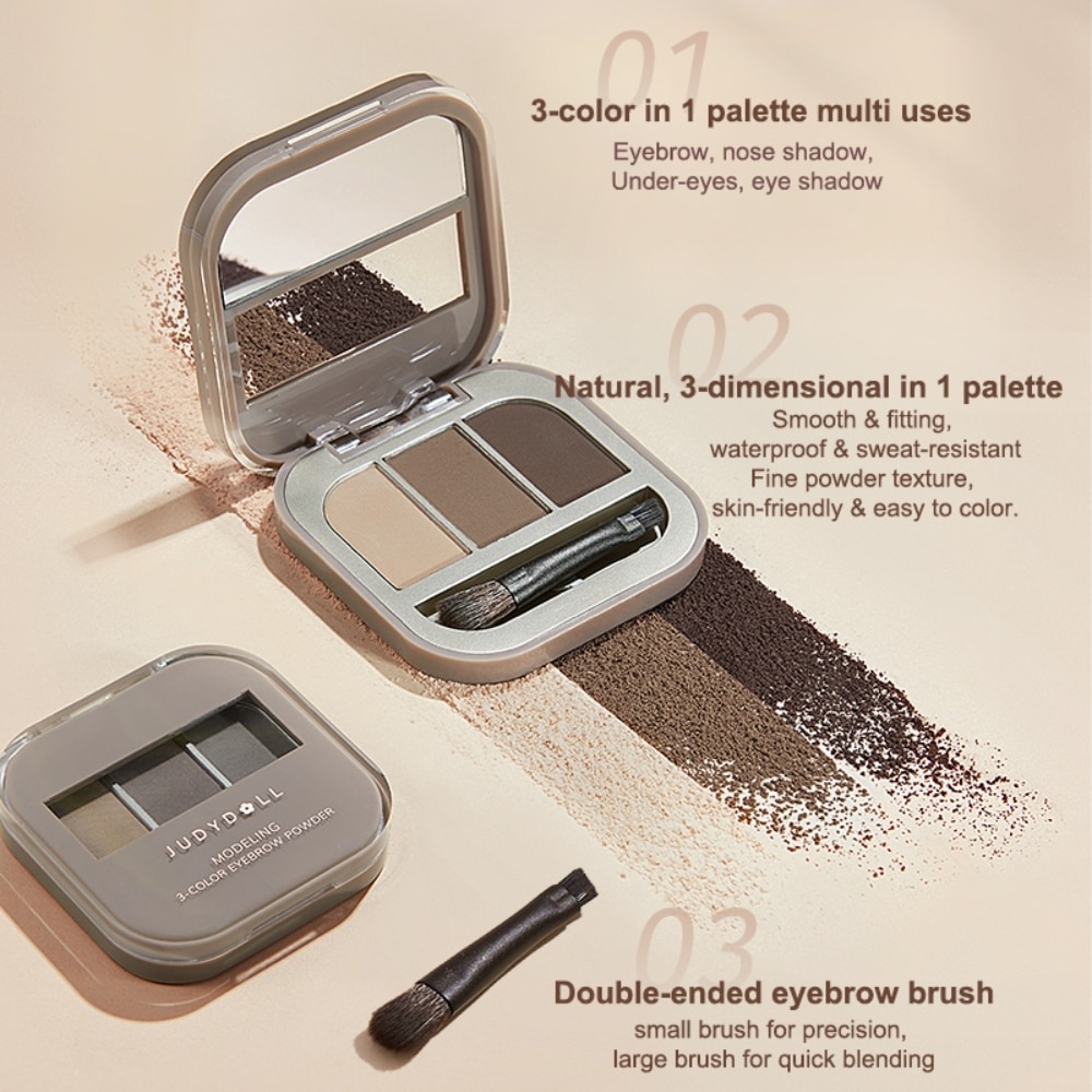 Modeling 3-Color Eyebrow Powder 02 1s