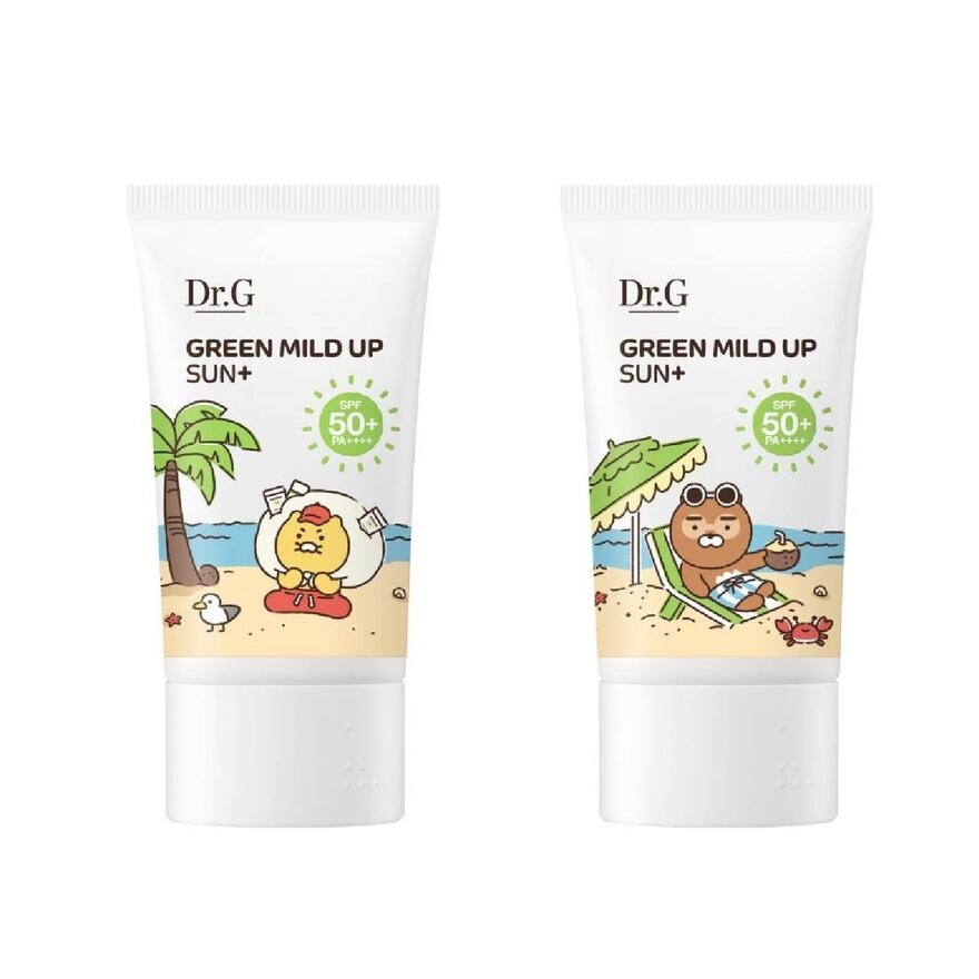 Kakao Friends Edition Green Mild Up Sun+ SPF50+ PA++++ Twinpack 1s