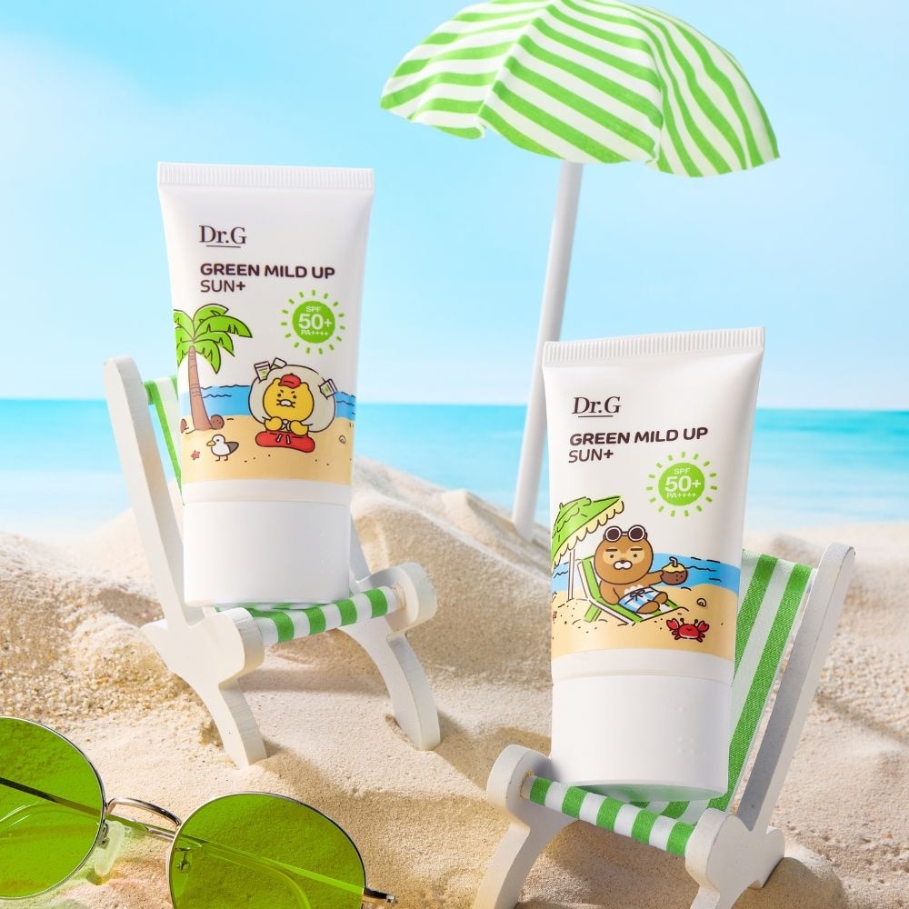 Kakao Friends Edition Green Mild Up Sun+ SPF50+ PA++++ Twinpack 1s