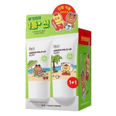 DR. G Kakao Friends Edition Green Mild Up Sun+ SPF50+ PA++++ Twinpack 1s