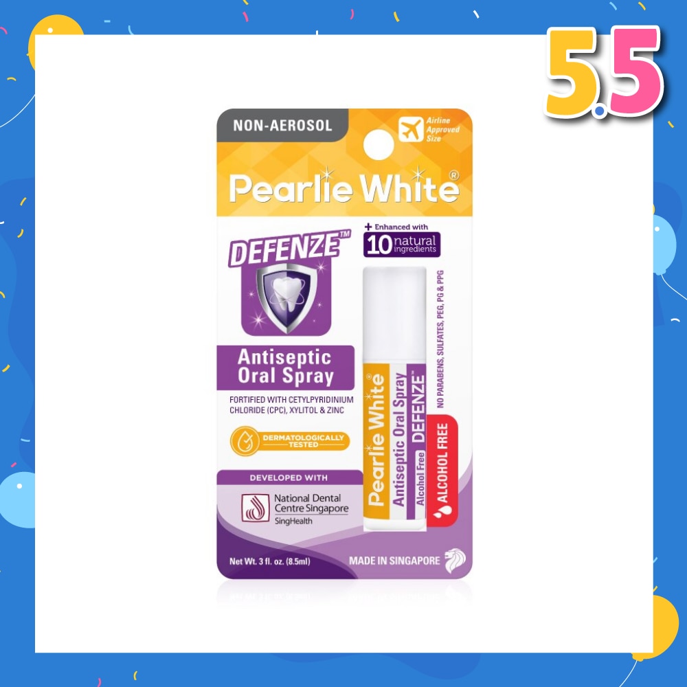 Defenze Alcohol Free Antiseptic Oral Spray (To Fight Viruses & Bad Breath) 8.5ml