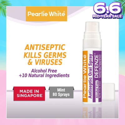 PEARLIE WHITE® Defenze Alcohol Free Antiseptic Oral Spray (To Fight Viruses & Bad Breath) 8.5ml