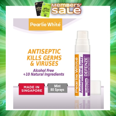 PEARLIE WHITE® - Defenze Alcohol Free Antiseptic Oral Spray (To Fight Viruses & Bad Breath) 8.5ml (Expiry: Feb`2027)