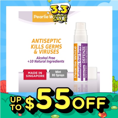 PEARLIE WHITE® Defenze Alcohol Free Antiseptic Oral Spray (To Fight Viruses & Bad Breath) 8.5ml