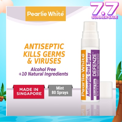 PEARLIE WHITE® Defenze Alcohol Free Antiseptic Oral Spray (To Fight Viruses & Bad Breath) 8.5ml
