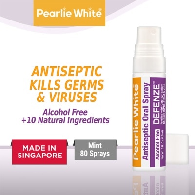 PEARLIE WHITE® Defenze Alcohol Free Antiseptic Oral Spray (To Fight Viruses & Bad Breath) 8.5ml