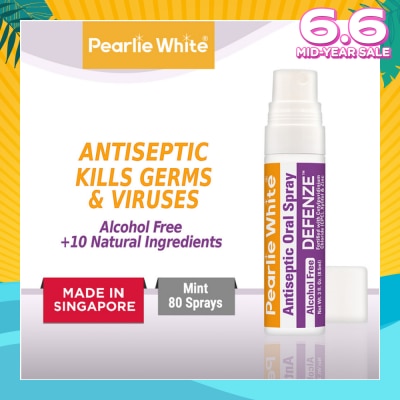 PEARLIE WHITE® Defenze Alcohol Free Antiseptic Oral Spray (To Fight Viruses & Bad Breath) 8.5ml