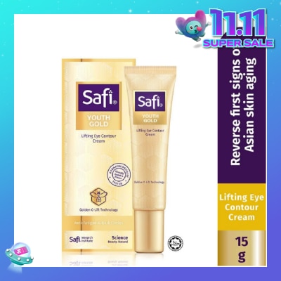 SAFI Youth Gold Lifting Eye Contour Cream (To Plump Skin, Reduce Fine Lines, & Dark Circles) 15g