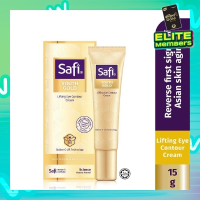 SAFI Youth Gold Lifting Eye Contour Cream (To Plump Skin, Reduce Fine Lines, & Dark Circles) 15g