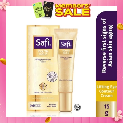 SAFI Youth Gold Lifting Eye Contour Cream (To Plump Skin, Reduce Fine Lines, & Dark Circles) 15g