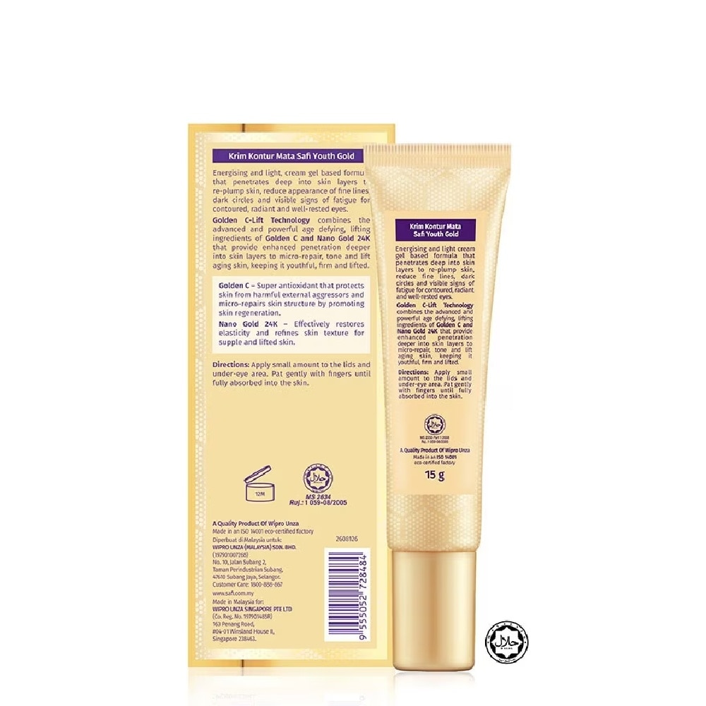 Youth Gold Lifting Eye Contour Cream (To Plump Skin, Reduce Fine Lines, & Dark Circles) 15g