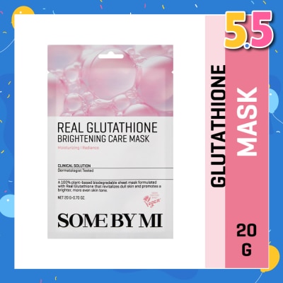SOME BY MI Real Glutathione Brightening Care Sheet Mask (To Clear Skin Tone & Brightening) 1s