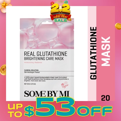 SOME BY MI Real Glutathione Brightening Care Sheet Mask (To Clear Skin Tone & Brightening) 1s